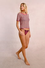 Load image into Gallery viewer, Tahiti Magenta Crochet Top