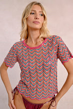 Load image into Gallery viewer, Tahiti Magenta Crochet Top