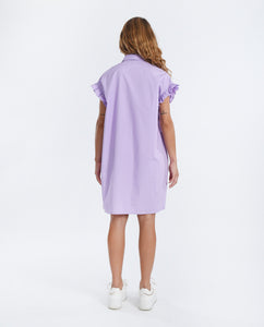 Lilac Cotton Summer Dress