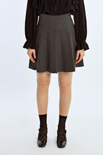 Load image into Gallery viewer, Paris Pleated Charcoal Knit Skirt