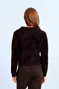 Soft Black Collar Sweater