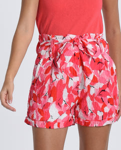 Pink Louise Print Shorts