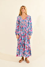 Load image into Gallery viewer, Clara Floral Purple Maxi Dress