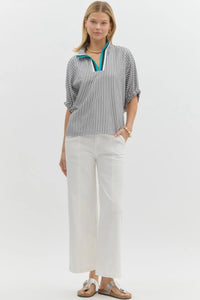 Charlotte Striped Dolman Top