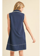 Load image into Gallery viewer, Navy Tennis Day Dress