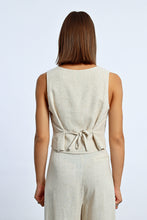 Load image into Gallery viewer, Linen Beige Vest Top