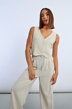 Load image into Gallery viewer, Linen Beige Vest Top