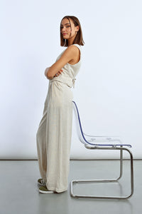 Linen Beige Vest Top
