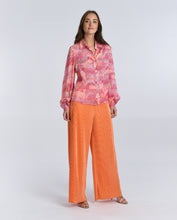 Load image into Gallery viewer, Savannah Leopard Pink Orange Blouse