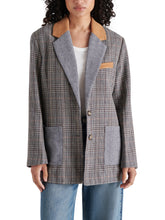 Load image into Gallery viewer, Rowina Plaid Boyfriend Blazer