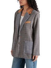 Load image into Gallery viewer, Rowina Plaid Boyfriend Blazer