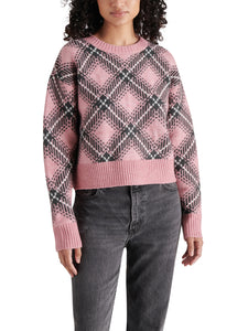 Becka Mauve Argyle Sweater