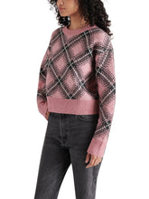 Load image into Gallery viewer, Becka Mauve Argyle Sweater