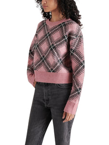 Becka Mauve Argyle Sweater