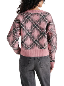 Becka Mauve Argyle Sweater