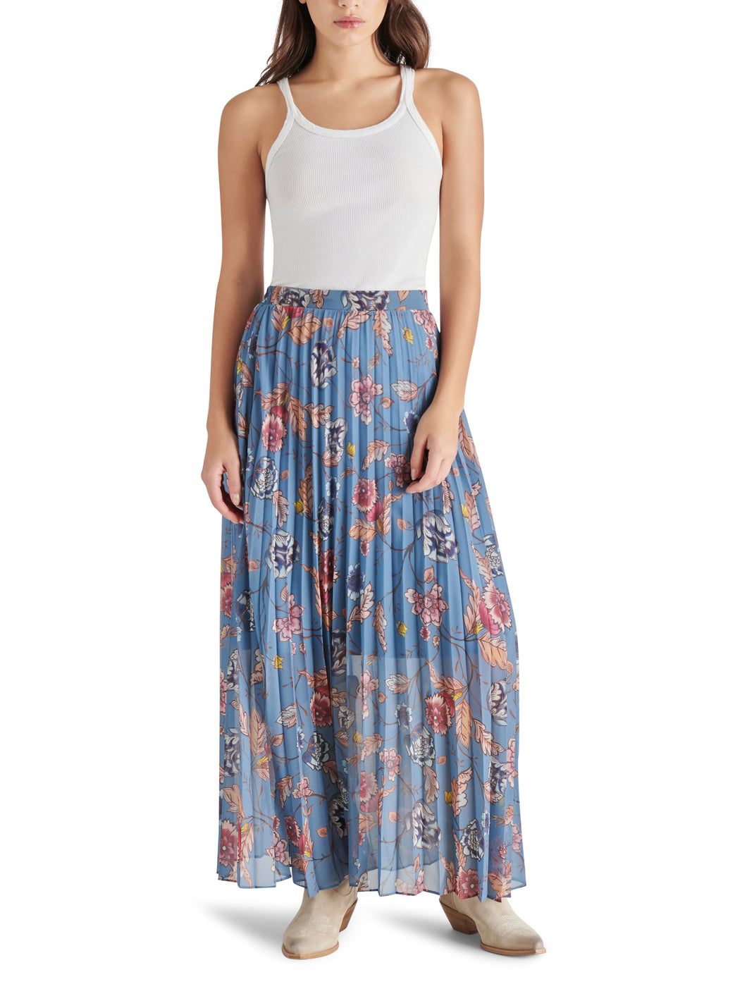 Coppola Blue Floral Maxi Skirt