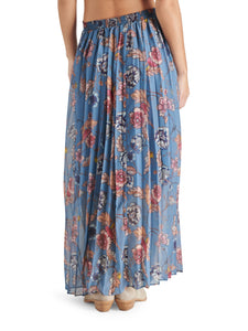 Coppola Blue Floral Maxi Skirt