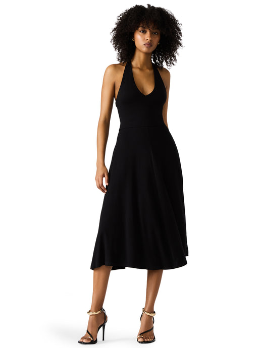 Hazel Black Halter Dress
