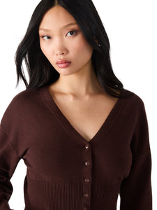 Lauryn Wine Cardigan