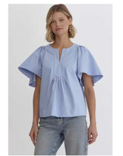 Load image into Gallery viewer, Sky Blue Pleat Blouse