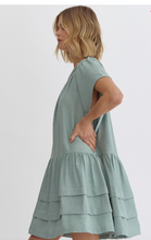 Load image into Gallery viewer, Braided Collar Sage Dress