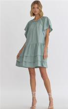 Load image into Gallery viewer, Braided Collar Sage Dress