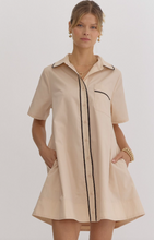 Load image into Gallery viewer, Neutral Collar Shirt Dress