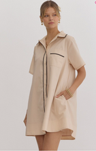 Load image into Gallery viewer, Neutral Collar Shirt Dress