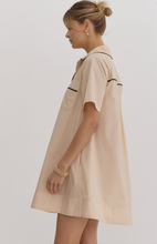 Load image into Gallery viewer, Neutral Collar Shirt Dress