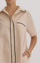 Load image into Gallery viewer, Neutral Collar Shirt Dress