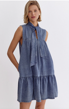 Load image into Gallery viewer, Denim Bow Dress