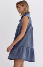 Load image into Gallery viewer, Denim Bow Dress