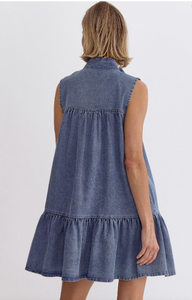 Denim Bow Dress