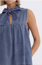 Load image into Gallery viewer, Denim Bow Dress