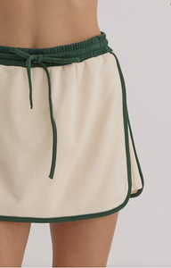 Hunter Green Pipped Skort