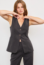 Load image into Gallery viewer, Charcoal Longline Vest