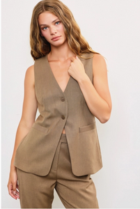 Mocha Longline Vest