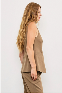 Mocha Longline Vest