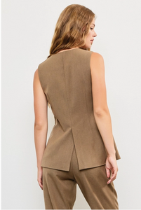 Mocha Longline Vest