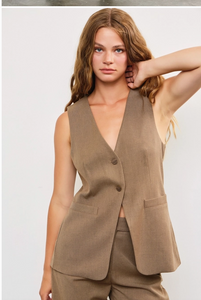 Mocha Longline Vest