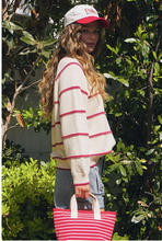 Load image into Gallery viewer, Ivory Red Striped Sweater