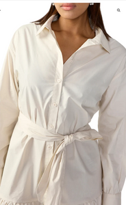 Tiered Shirt Dress - Toasted Marshmallow