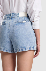 Seven For All Mankind Pleated Denim Shorts