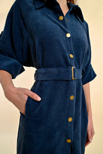 Load image into Gallery viewer, Coutryside Navy Corduroy Dress