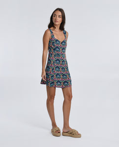 Aruba Print Button Front Dress