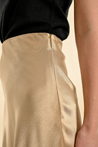 Gold Shimmer Silky Skirt