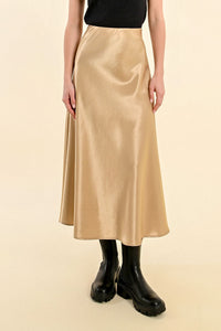 Gold Shimmer Silky Skirt