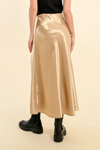 Gold Shimmer Silky Skirt