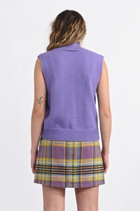 Purple Sleeveless Sweater