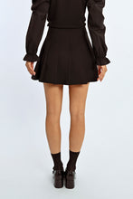 Load image into Gallery viewer, Parisan Pleat Black Buckle Skort